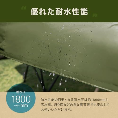 モダンデコ タープテント 3m×3m ワンタッチ テント uvカット加工 収納ケース付 日除け スチール製 キャンプ アウトドア レジャー用品 (3m, サンドベージュ／シルバーコーティング)e e24ddf6a
