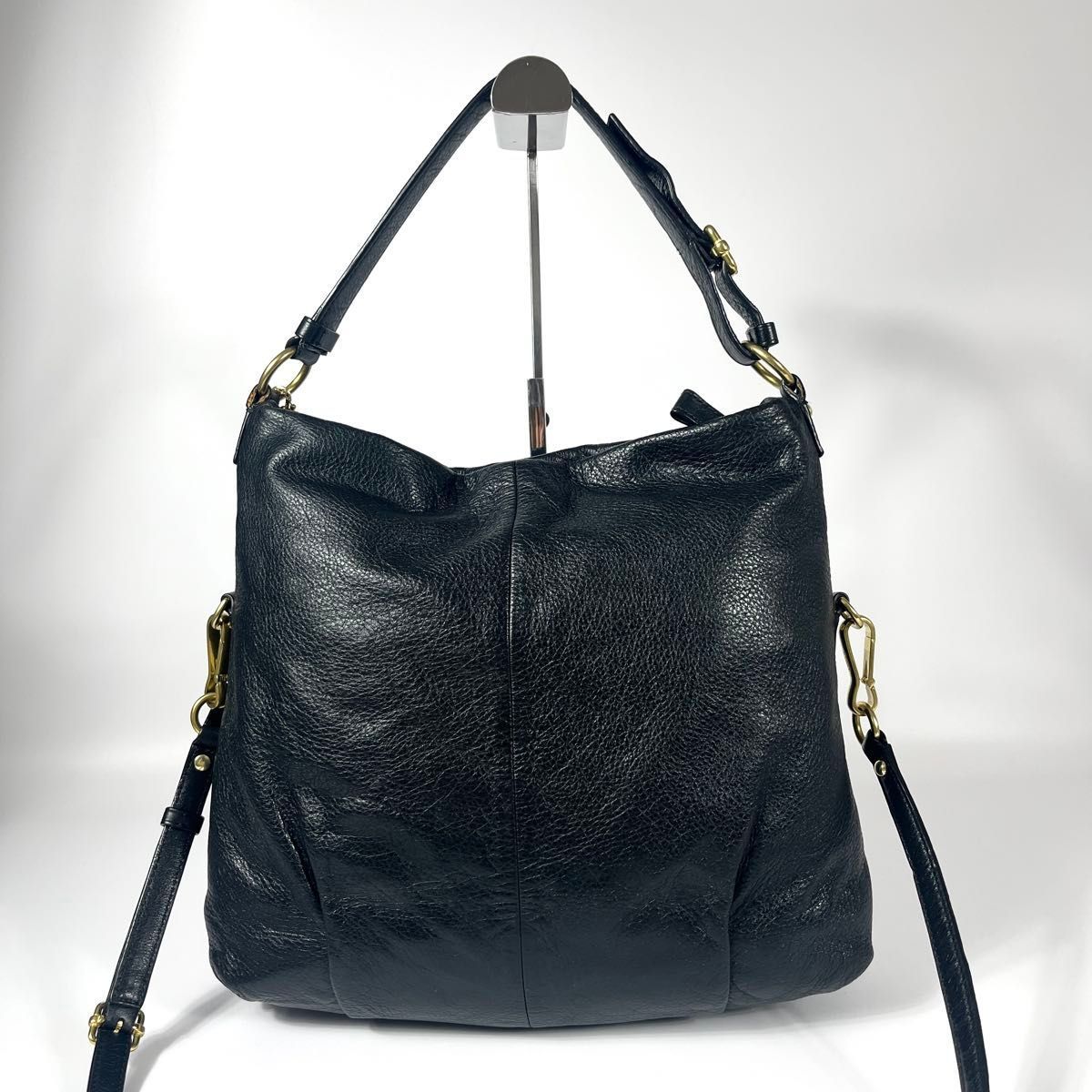美品 COACH コーチ 2way ショルダーバッグ マディソン レザー イサベル 黒 21762 ワンショルダー 肩掛け