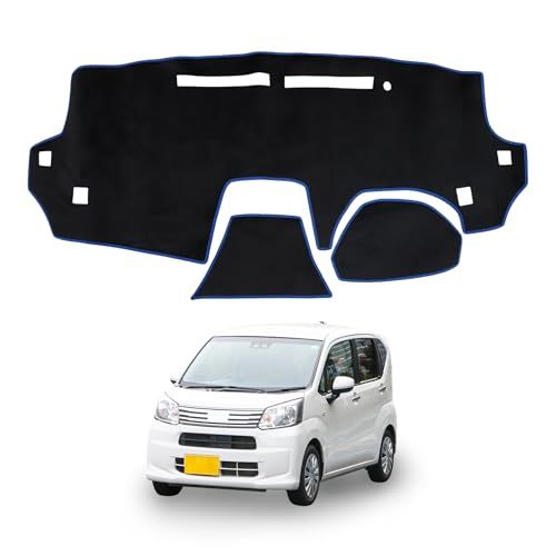 ダイハツに対応 ムーヴ LA150S/LA160S用 ダッシュボードマット 車内 ダッシュボードカバー 保護マット インテリア 内装 カスタム パーツ アクセサリー 日焼け防止/映り込み防止/傷防止/ズレ防止 フランネル素材 ブラック ブルー f5772757