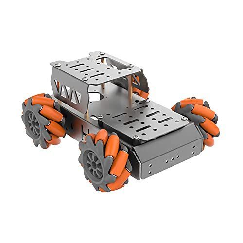 【在庫処分】ロボットシャーシカーキット、360°全方向ホイール、アルミニウム合金フレーム、TTモーター、65mm全方向ホイール、ロボット移動プラットフォームロボットカーDIYキット（未組み立て） LewanSoul