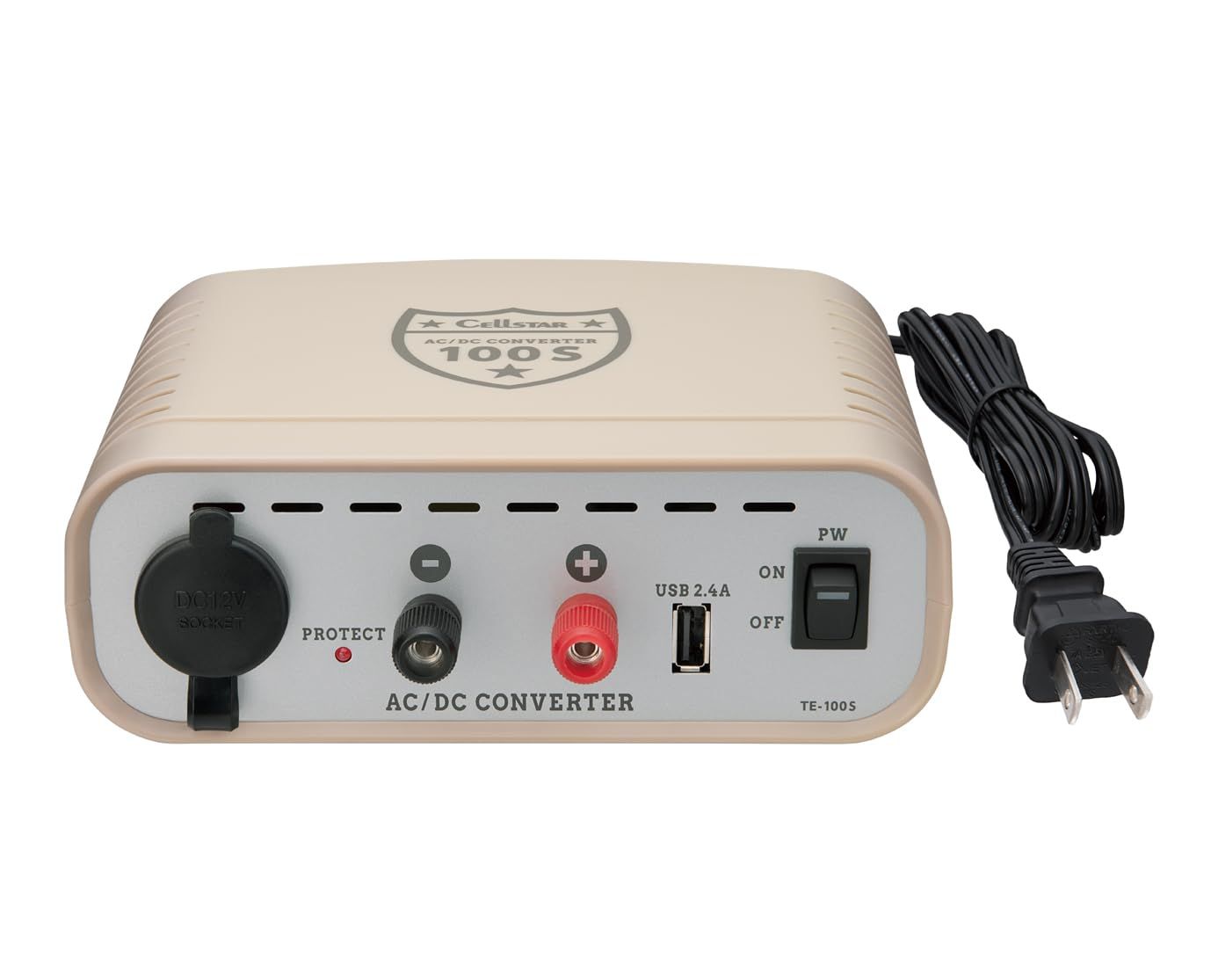 新品 セルスター(CELLSTAR) ホーム電源 TE-100S 定格出力10A 最大出力12A USB端子（2.4A)