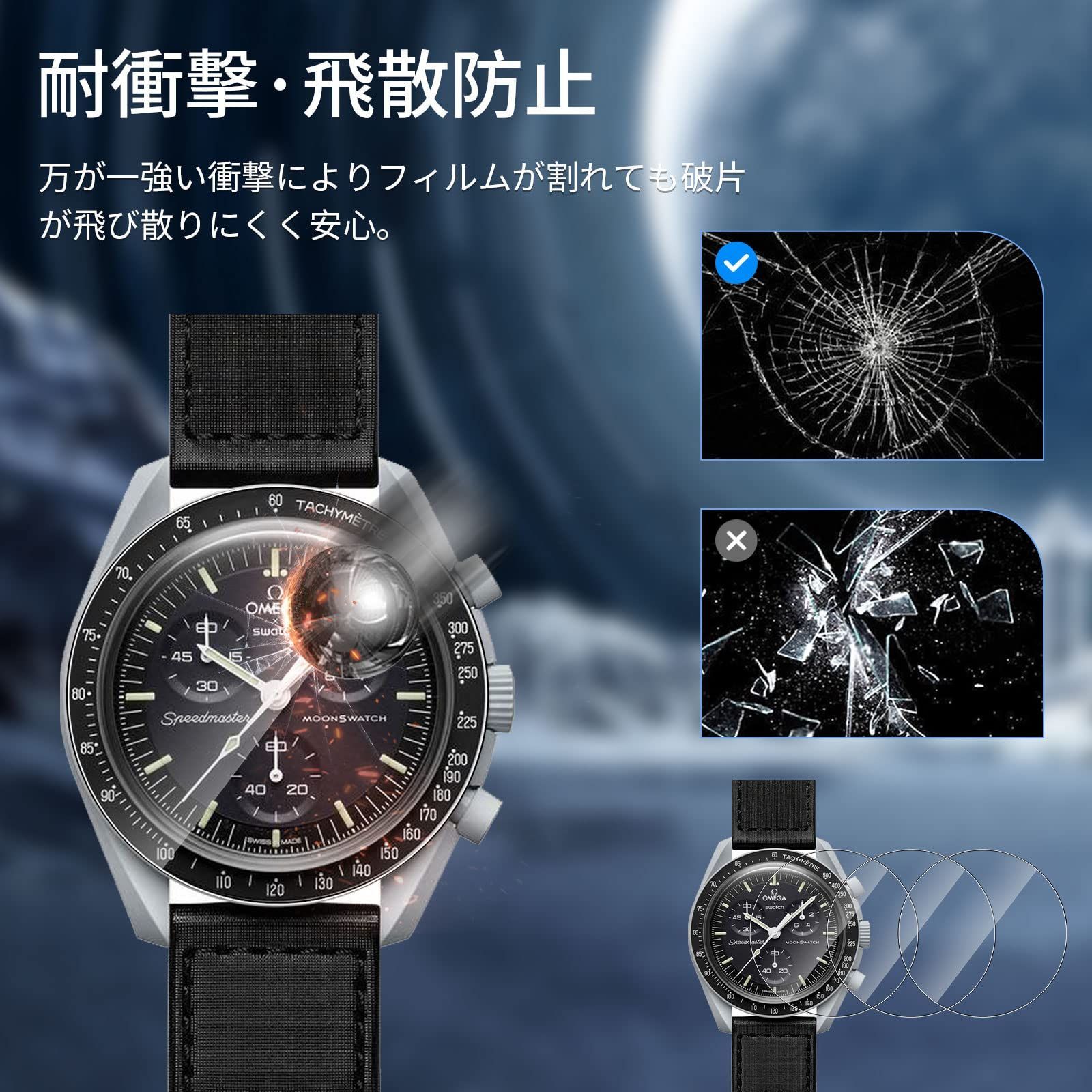特価商品】反射低減 OMEGA OMEGA 飛散防止 高感度 Swatch Swatch 指紋