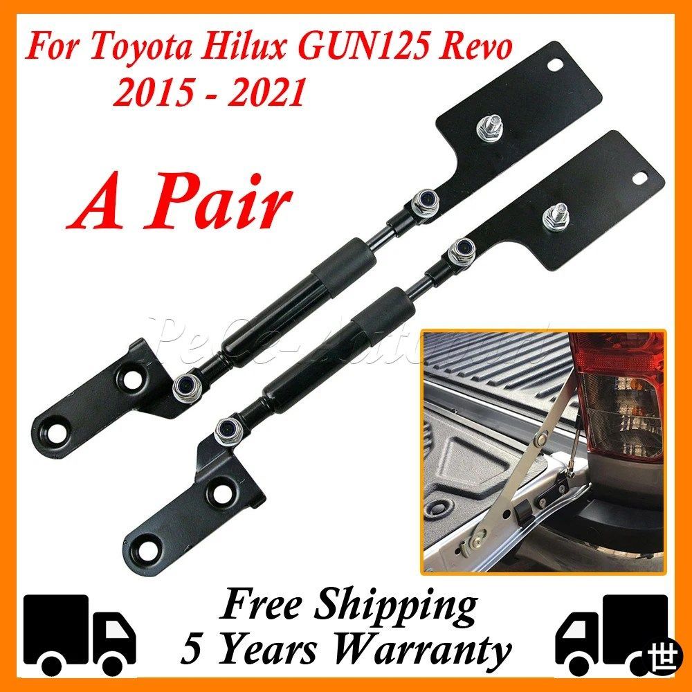 トヨタ ハイラックス GUN125 REVO 2015-2021 用リアテールゲート減速サポートロッドリフトストラットバーガスショックダンパーセット