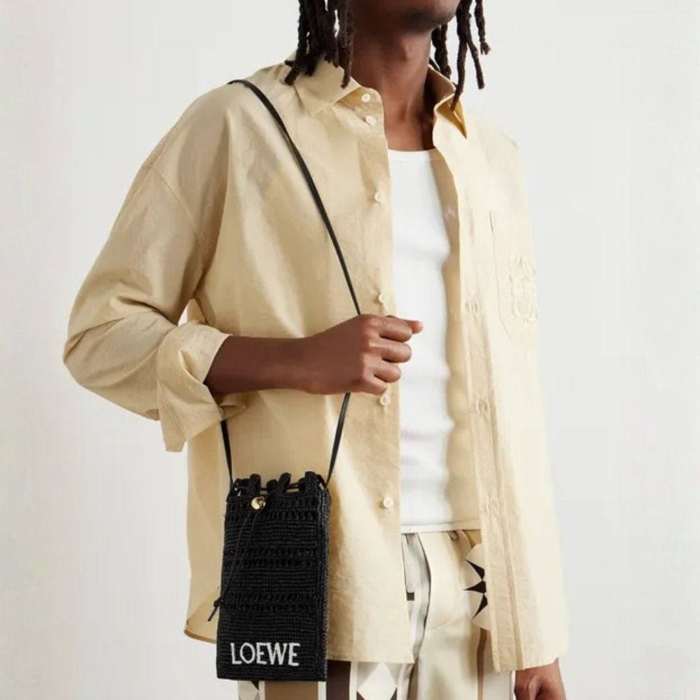 新品正規/定価12.1万】LOEWE（ロエベ）ラフィア ショルダーバッグ