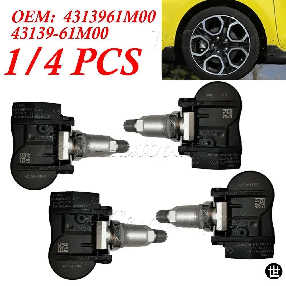 1/4個 43139-61M00 4313961M00 スズキ ビターラ SX4 S-クロス イグニス バレーノ スイフト ジミー用タイヤエア圧センサー 43130-61M00 4313