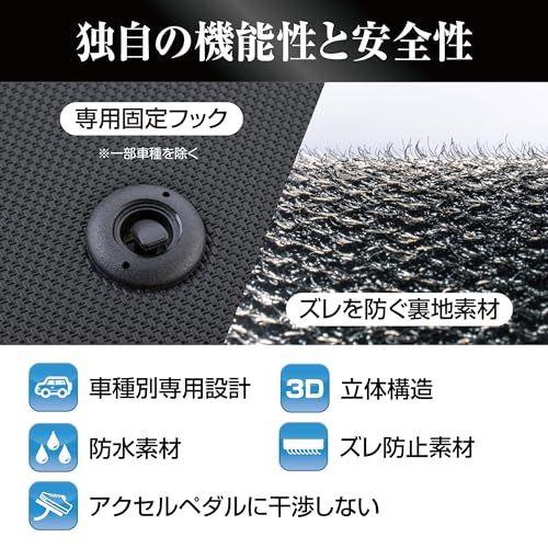 クラッツィオ(Clazzio) フロアマット 立体タイプ フロント用 デリカD:5 CV1W H31(2019)/2? NEWラバータイプ ブラック EM-7600 【5EEMA7600K】as f90ed27f