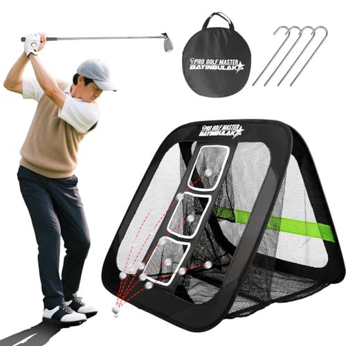 BAYINBULAK ゴルフ練習ネット ゴルフネット アプローチ練習器具 室内練習 ポップアップ式 コンパクト収納★ 7ca68c3c