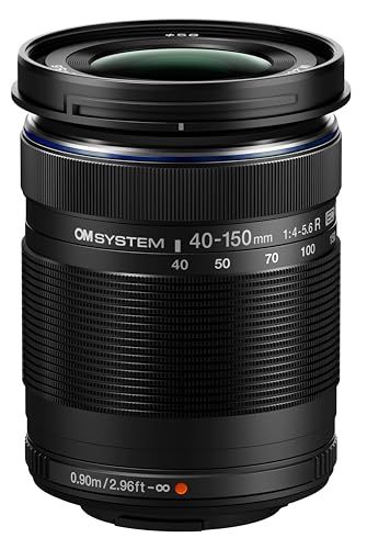 R◆OM SYSTEM Olympus M.Zuiko Digital 40-150mm F4.0-5.6 R ブラック マイクロフォーサーズシステムカメラ用 3.75倍ズームレンズ ポータブルデザイン 1247eb4d