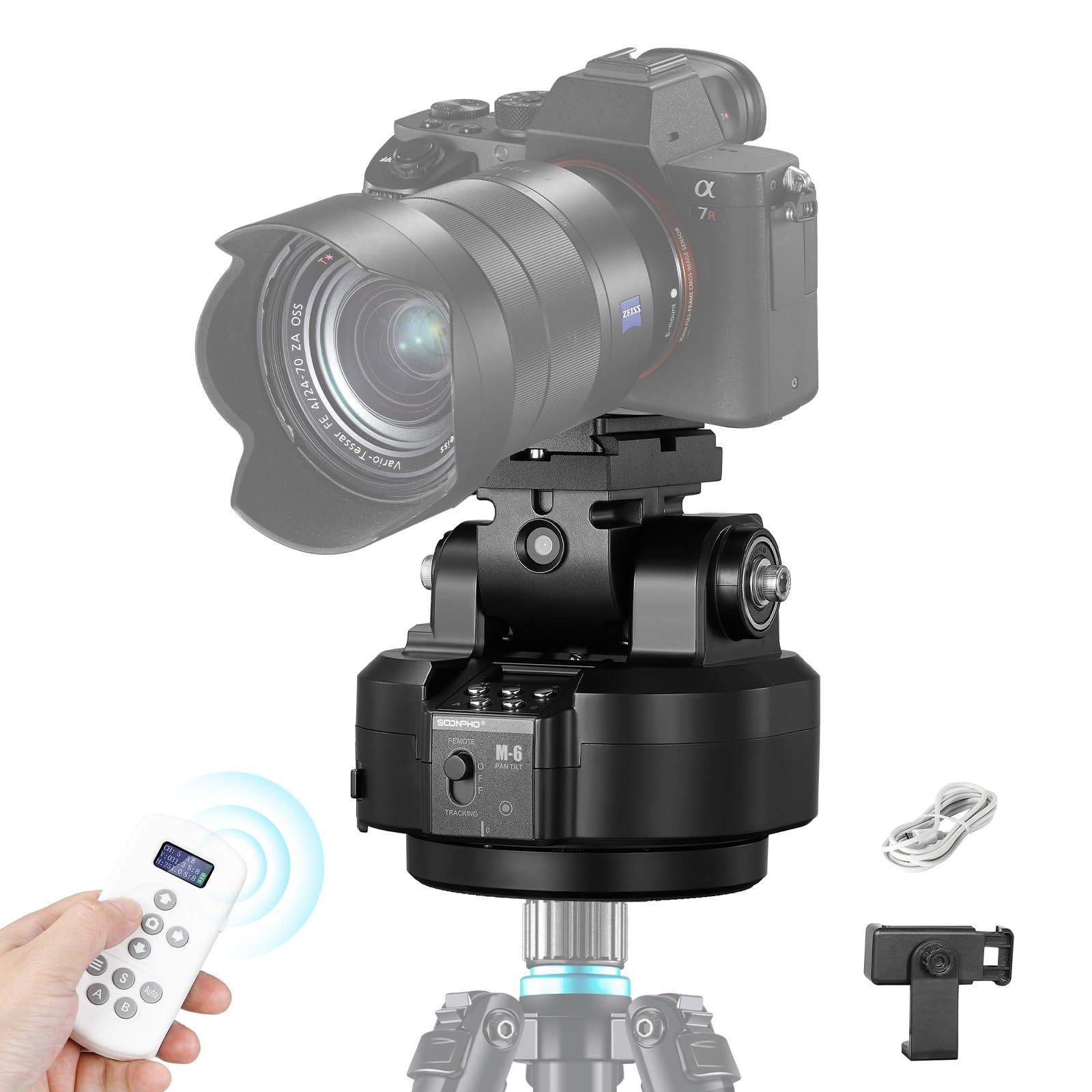R◆SOONPHO 電動雲台 M6 AI自動追跡 360°回転可 耐荷重2kg 操作簡単 長時間使用可能 スマートフォン カメラ対応 日本語説明 ライブ配信 ビデオ撮影 1e341053