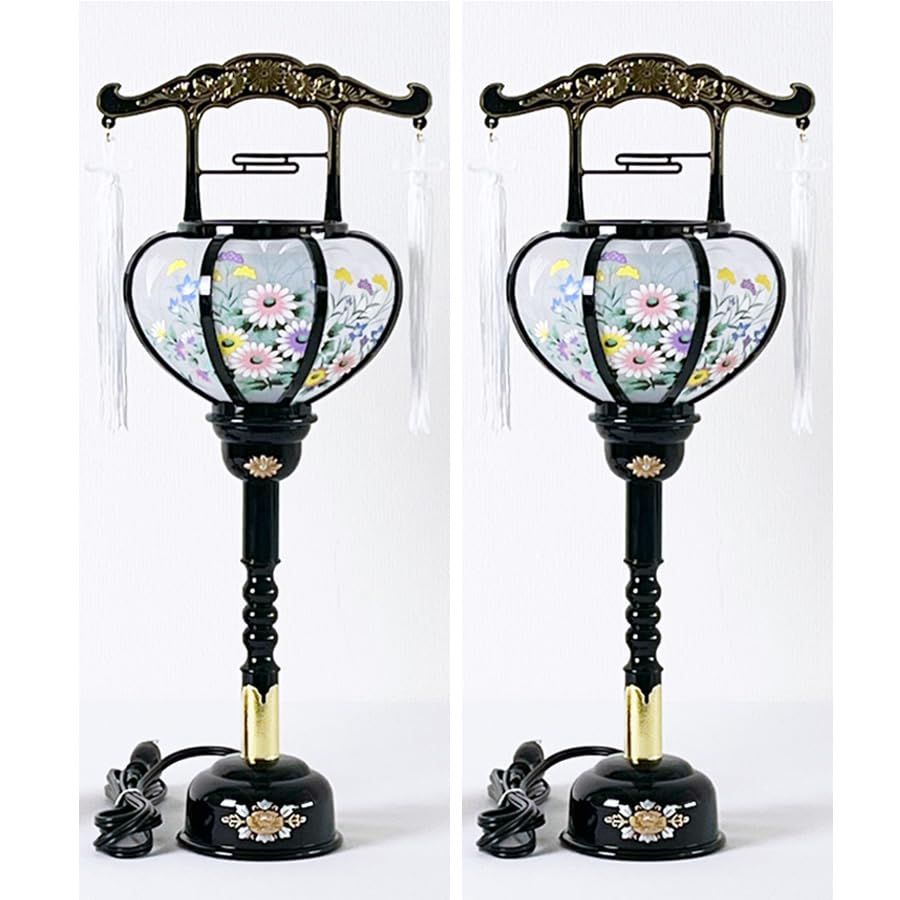 盆提灯 霊前灯 高さ37cm 幅14cm 張1号e 48bb0994