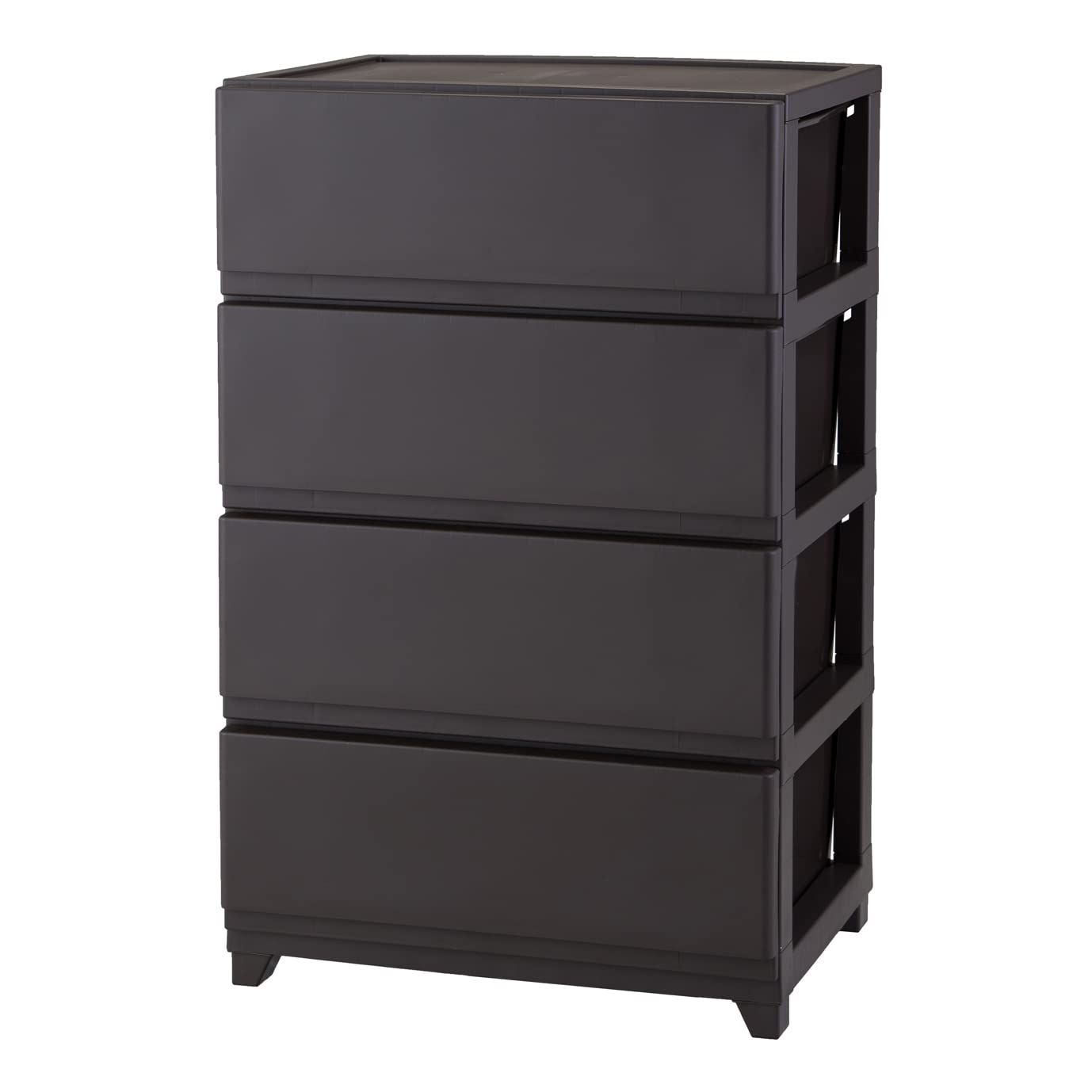 JEJアステージ(JEJ Astage) 収納チェスト デコニーシーヴォ ワイド 4段 ダークブラウン 日本製 41D x 54W x 86H cmry 5e45ddf0