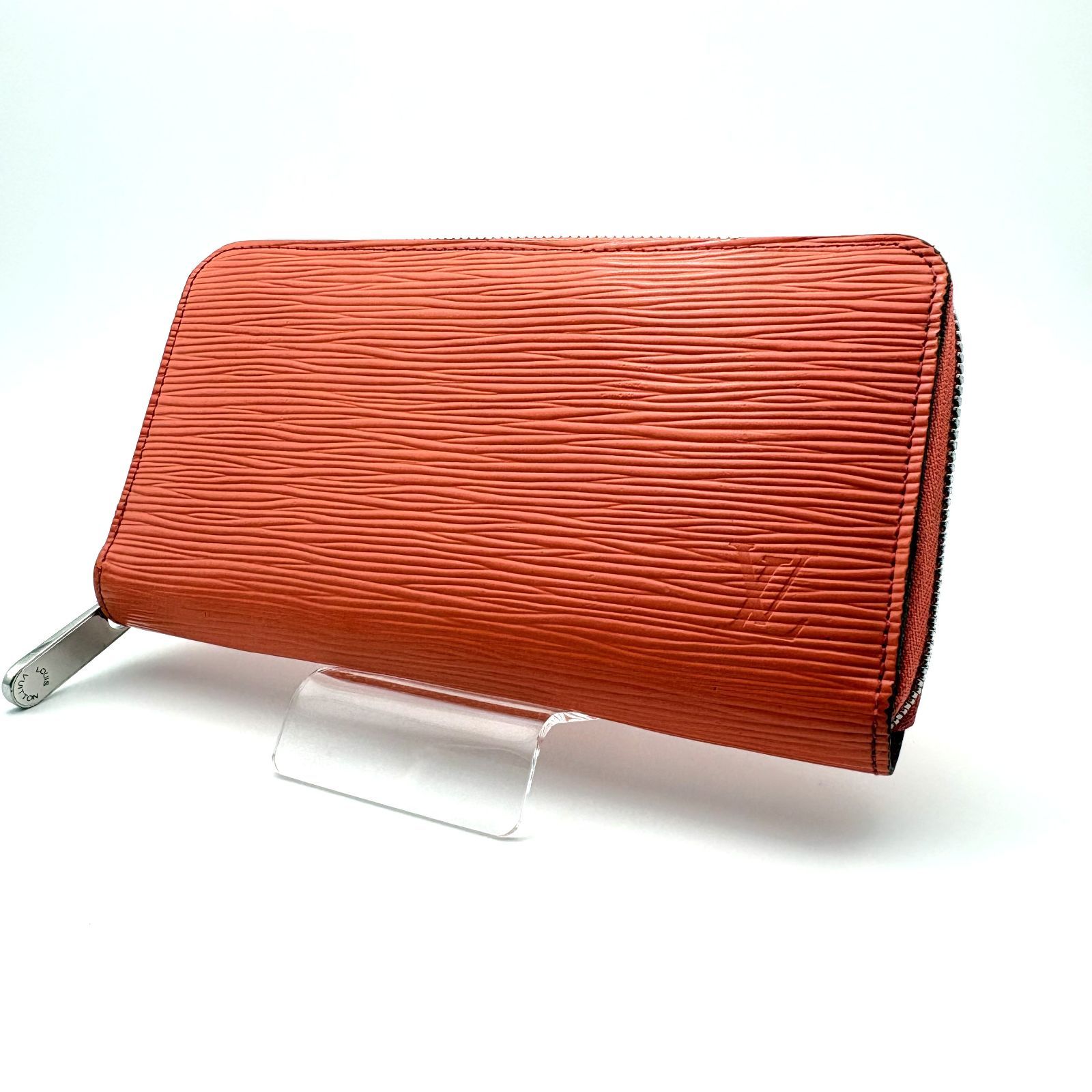 【 美品 】LOUIS VUITTON　ルイヴィトン　エピ　ジッピーウォレット　ラウンドファスナー　長財布　レザー　ピモン（オレンジ）