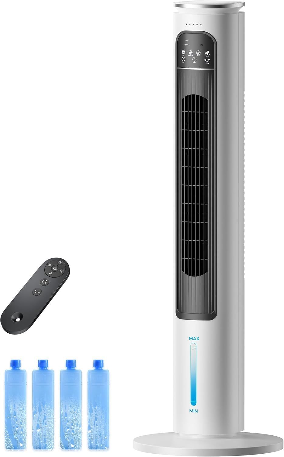 【迅速に発送】【工事不要・パワフル送風】冷風機 強力 VOLTAGA クーラー並みに涼しい 省エネ 加湿器 4L着脱式水タンク 3段階風量 120°首振り LEDタッチパネル/リモコン5m遠隔操作 15Hタイマー 冷風扇風機 静音 スリムタワーファン 猛暑対策