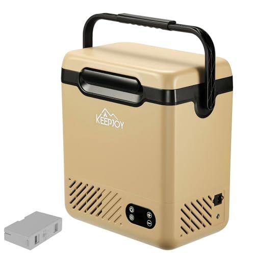 【迅速に発送】KEEPJOY 車載冷蔵庫 ポータブル冷蔵庫 12L バッテリー付き 急速冷凍 -20℃ コードレス 屋外 保冷ボックス ハンドル付き 4WAY 電源対応 100?240V家庭用 12V/24V ソーラーパネルに対応 アウトドア キャンプ 運動会 22,645円