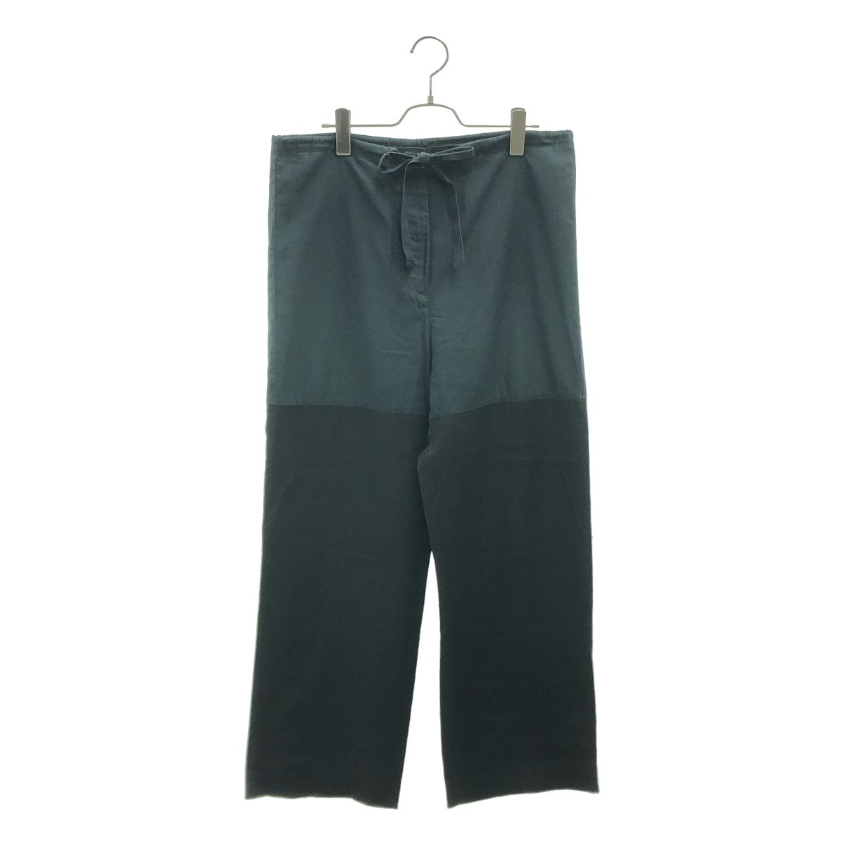 MM6 Maison Margiela / エムエムシックスメゾンマルジェラ | 2016SS | バイカラー ドローストリング ワイド イージーパンツ | 38 | チャコールブラック系 | レディース