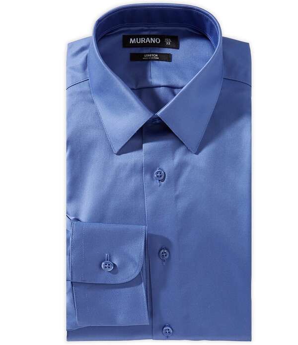 ムラノ メンズ トップス シャツ スリムフィット Murano Slim Fit Non Iron Point Collar Solidresshirt Medium Blue ブルー