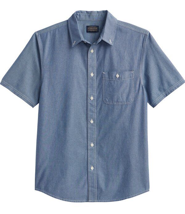 ペンドルトン メンズ トップス シャツ Pendleton Bayside Short Sleeve Woven Shirt Blue ブルー