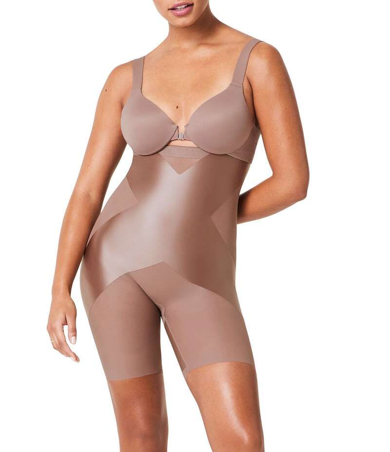 スパンク レディース ボトムス カジュアルパンツ サテン ハイウエスト SPANXshape SatinX HighWaisted MidThigh Short Cafe Au Lait
