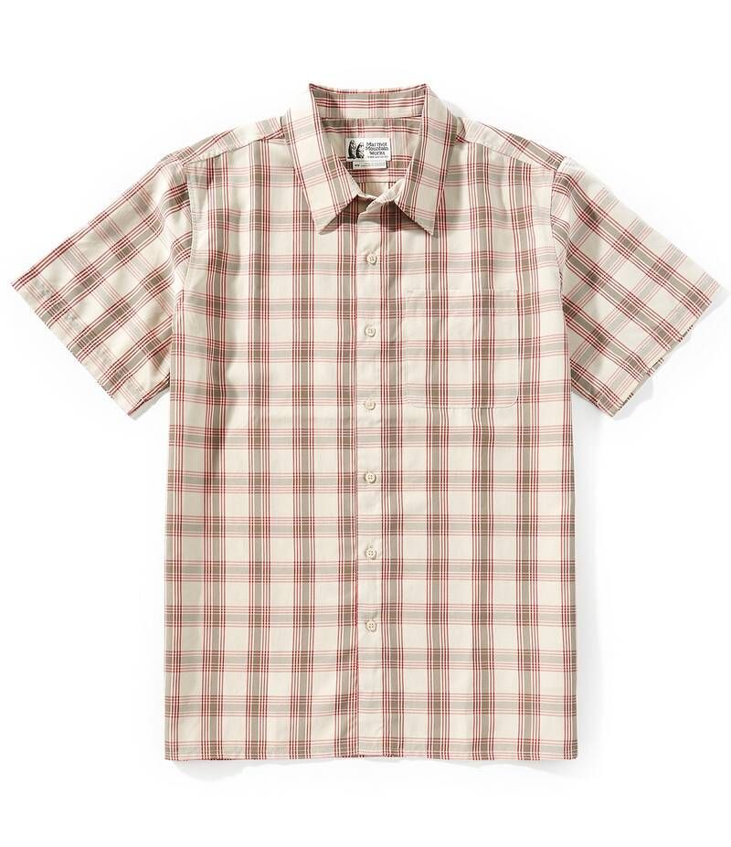 マーモット メンズ トップス シャツ Marmot Eldridge Plaid Check Short Sleeve Woven Shirt Birch Bark チェック