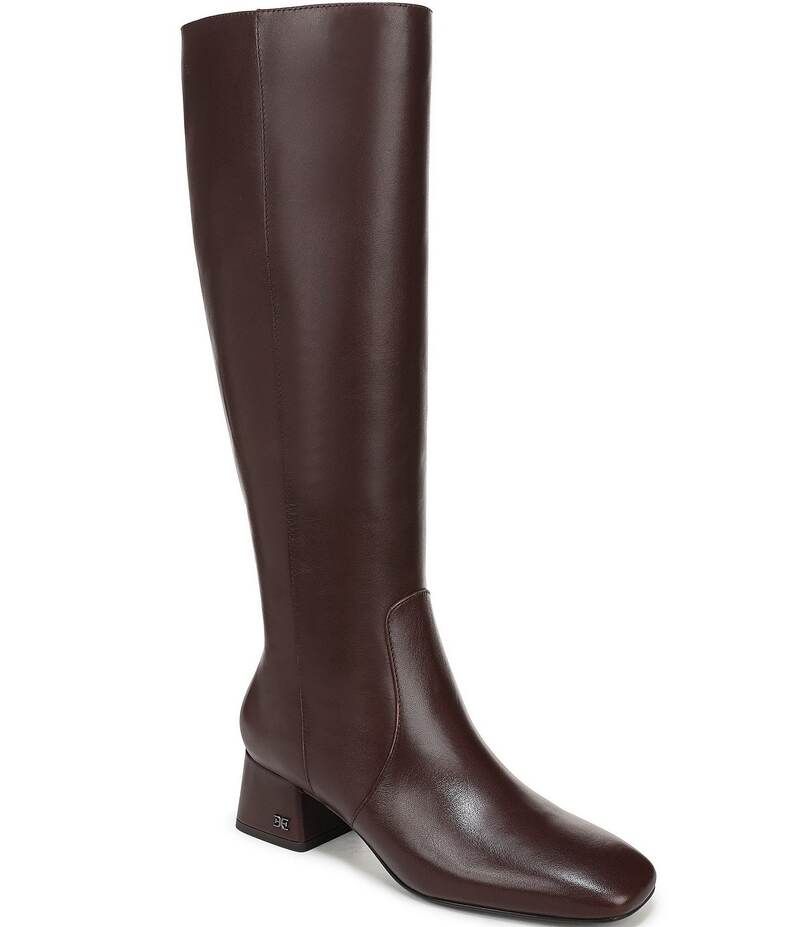 サムエデルマン レディース シューズ ブーツ・レインブーツ トール ブーツ レザー Sam Edelman Porter Leather Square Toe Tall Dress Boots Spi