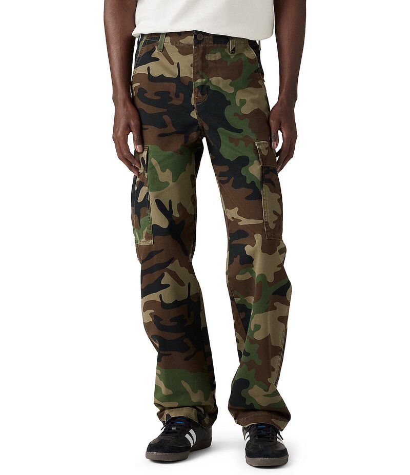 リーバイス メンズ ボトムス カジュアルパンツ ストレート カーゴパンツ プリント パンツ LevisR Camouflage Print Straight Leg Cargo Pants Demit
