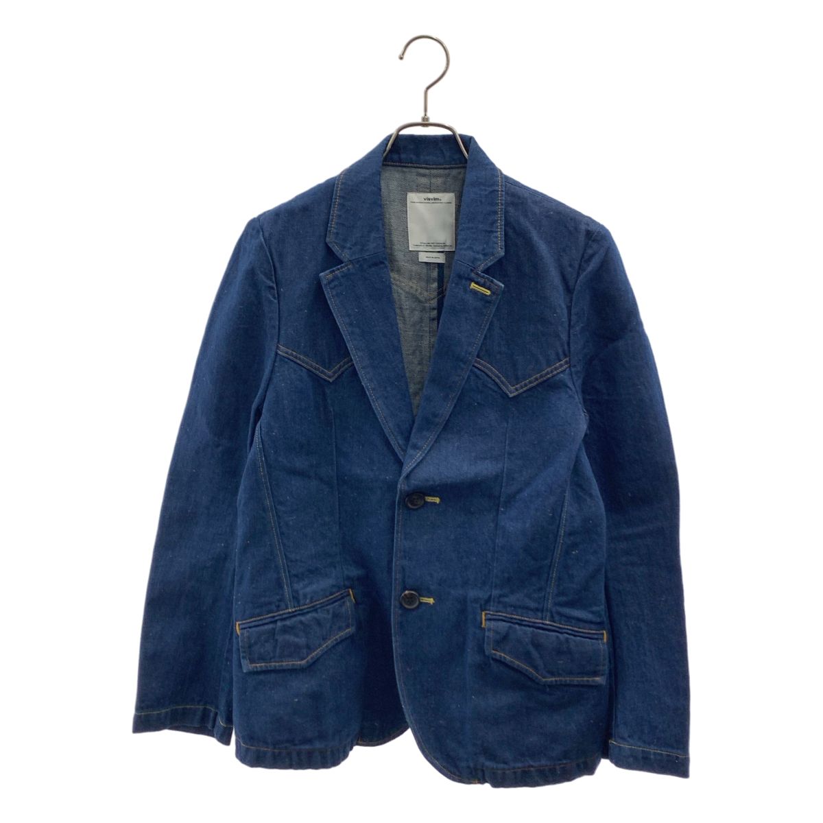 【美品】 visvim / ビズビム | デニム シングルブレスト ジャケット | 1 | インディゴ | メンズ