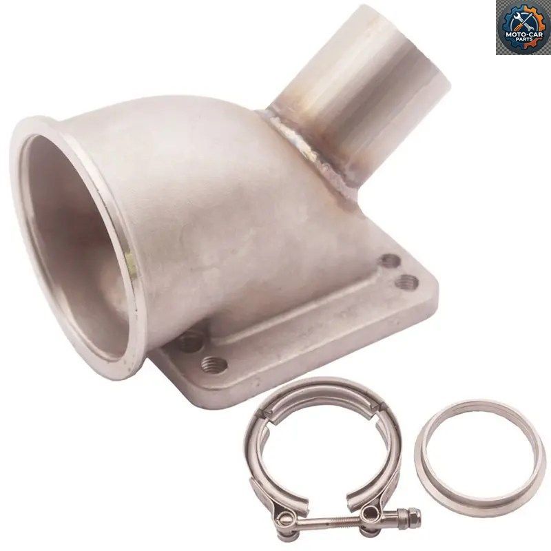 アダプターフランジ 2.5インチ 63MM Vバンド 90度 T3/T4 ターボエルボ クランプ付き