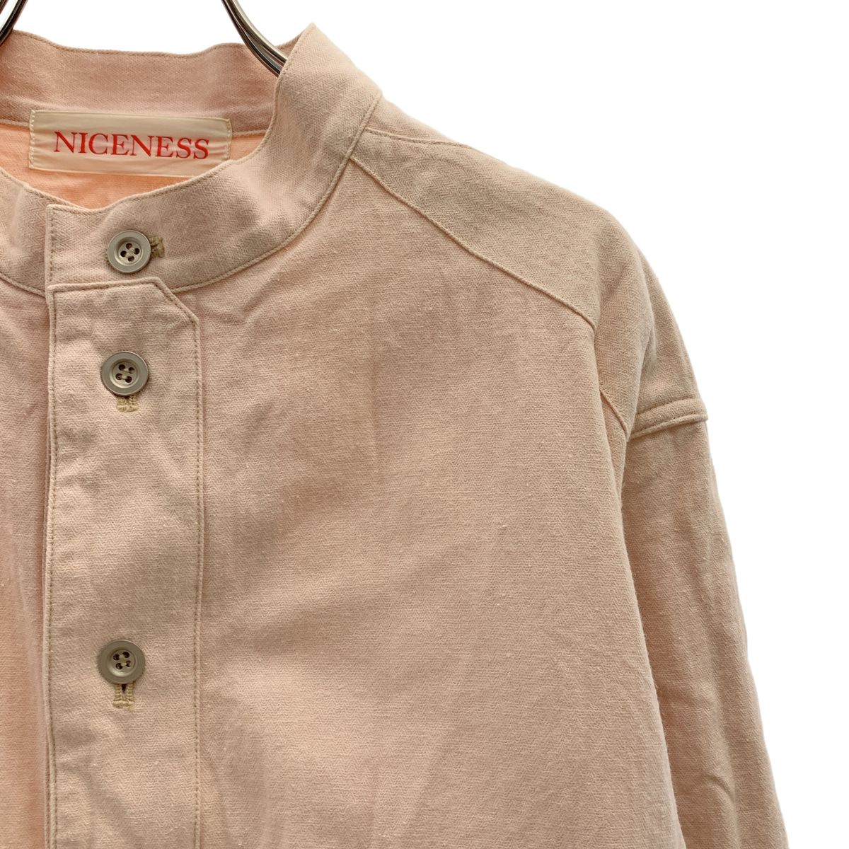 NICENESS / ナイスネス | 2022SS | EUGENE Wild Silk Flight Jacket ユージン ワイルド シルク フライトジャケット | S | ピンク | メンズ NICENESS / ナイスネス | 2022SS | EUGENE Wild Silk Flight Jacket