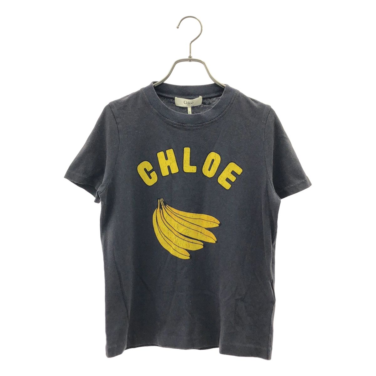 Chloe / クロエ | 2025SS | ヴィンテージ加工 バナナ ロゴプリント T