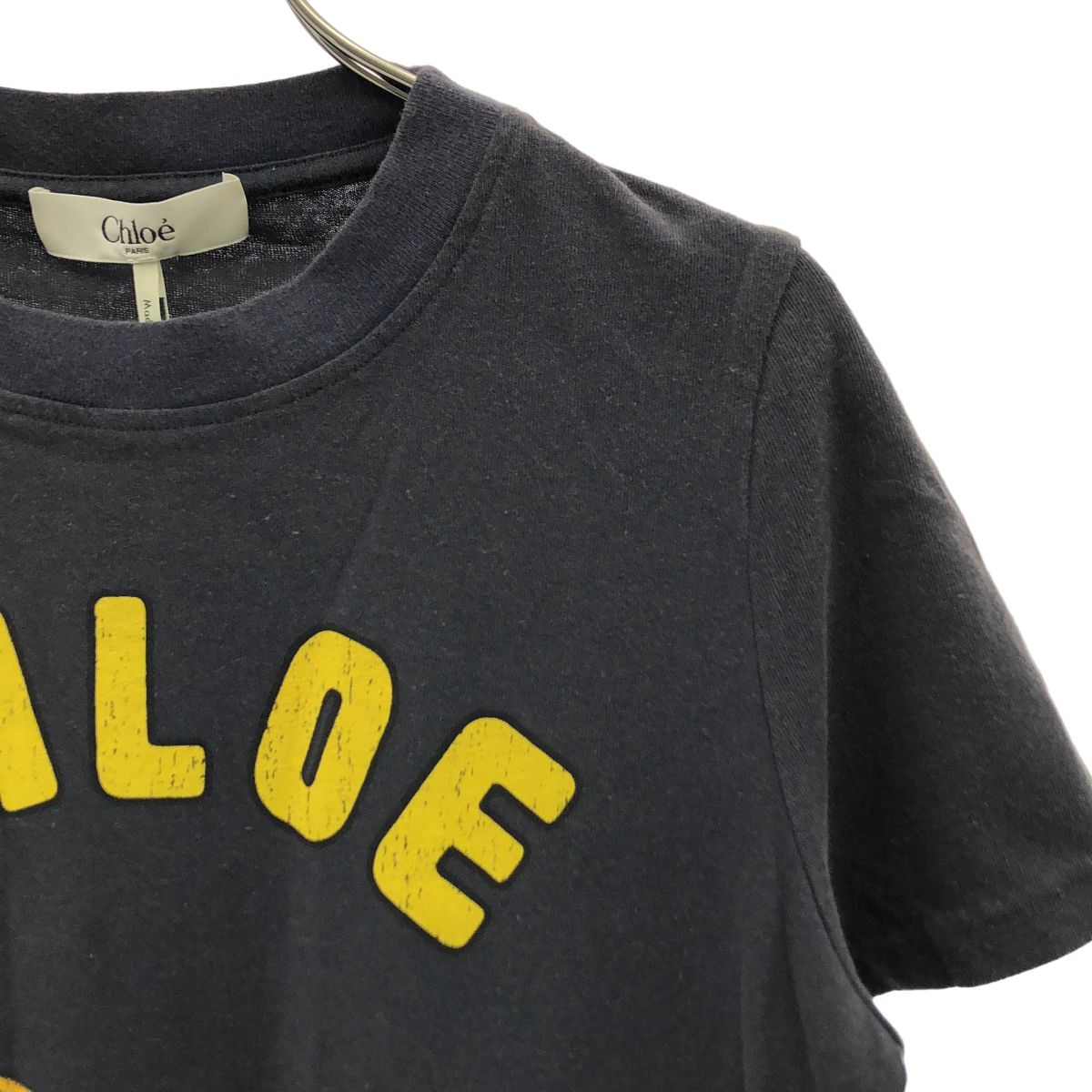 Chloe / クロエ | 2025SS | ヴィンテージ加工 バナナ ロゴプリント T