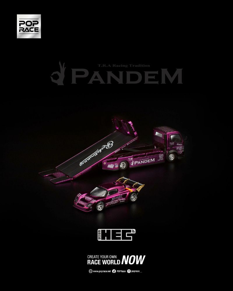1/64 PANDEM LOTUS ELISE PURPLE CHROME TRUCK SET パンデム ロータス エリーゼ パープル クロームトラックセット