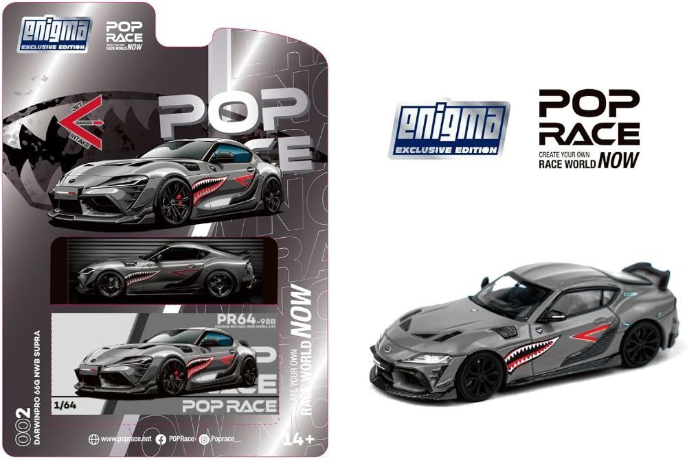 POP RACE x Enigma 1/64 Darwin Pro 66G NWB Supra A90 - Grey