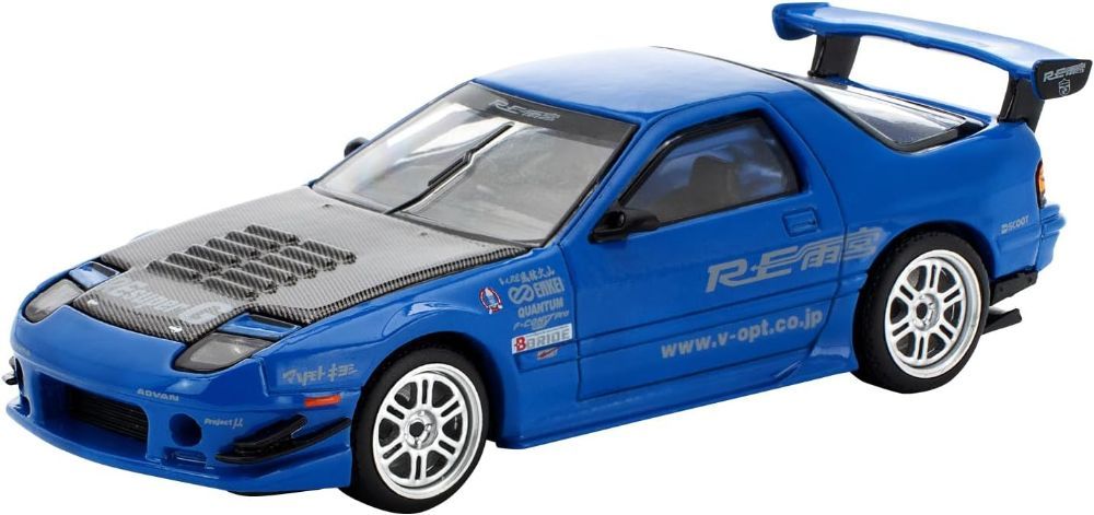 みどりふぐ RE雨宮 1/64 マツダ RX-7 FD3S チェイス仕様 1/64 MAZDA RX-7 (FC3S) RE-AMEMIYA - RE-AMEMIYA BLUE 1/64 マツダ RX