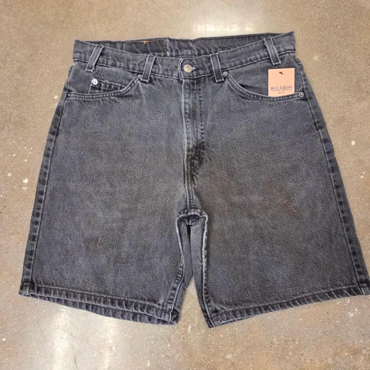 90s リーバイス Made in USA ブラックジーン デニム ハーフパンツ