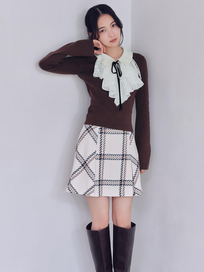 新品 [スナイデル] Susレイヤードラッフルニットプルオーバー SWNT255124 レディース BRW Free Size