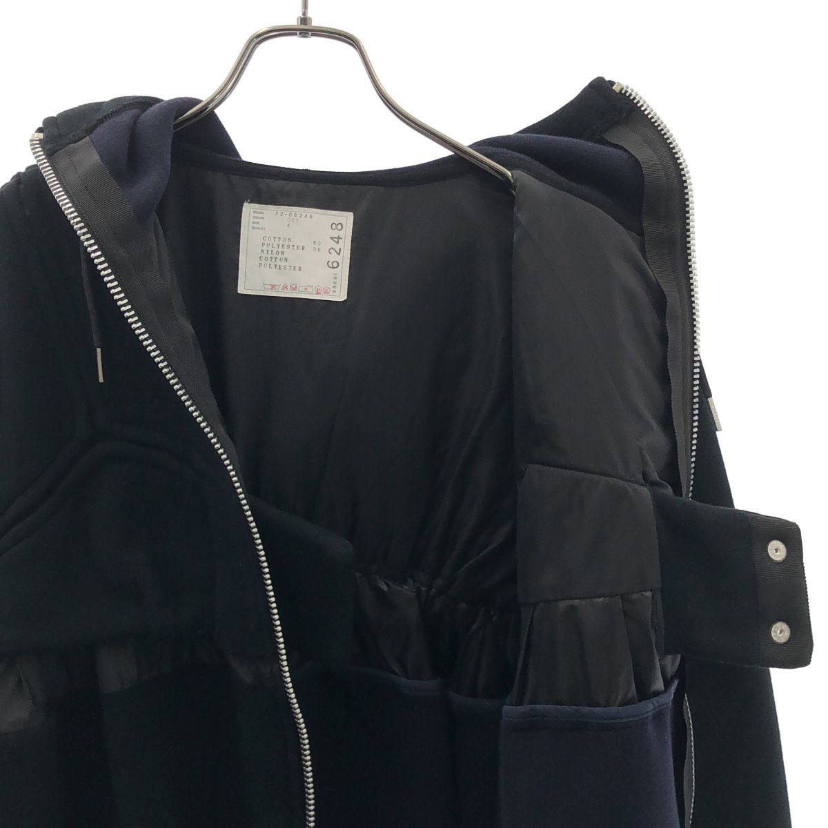 sacai / サカイ | 2022AW | Sweat Zip Up Blouson / スウェット ジップアップ ブルゾン ジャケット | 4 | ブラック | レディース sacai / サカイ | 2022AW | Sweat Zip Up Blouson / スウェット ジップアップ ブルゾン ジャケット | 4 | ブラック | レディース