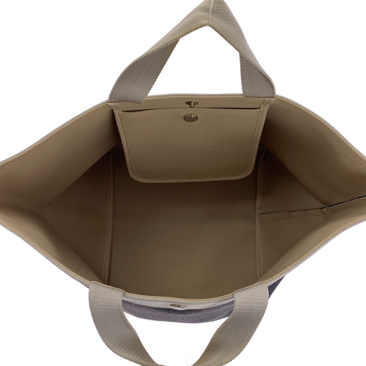 HERVE CHAPELIER / エルベシャプリエ | 725GP リュクス舟型トート バッグ | ネイビー/シルバー | レディース HERVE CHAPELIER / エルベシャプリエ | 725GP リュクス舟型トート バッグ | ネイビー/シルバー | レディース