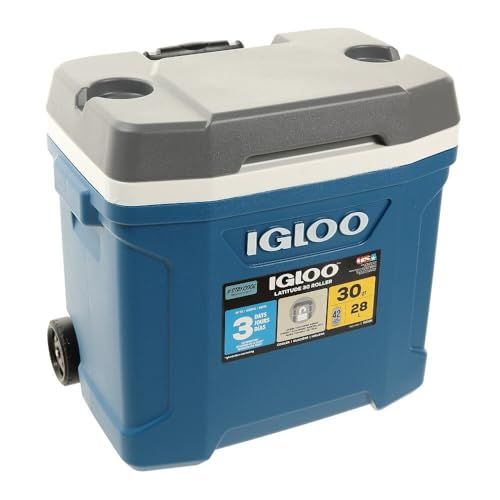 【迅速に発送】igloo(イグルー) クーラーボックス ハンドル・キャスター付き LATITUDE 30 ROLLER 約28L ラティテュード ローラー アウトドア キャンプ レジャー 釣り インディゴブルー 60396