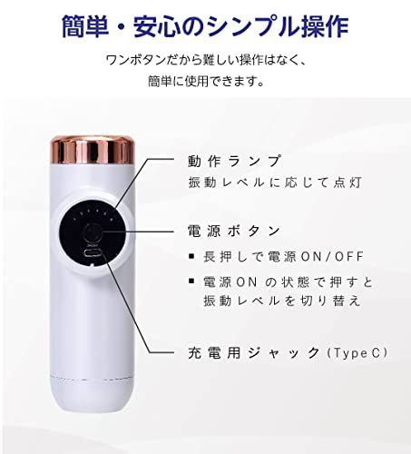 【迅速に発送】ALINCO (アルインコ) ボディガン コードレス USB充電式 アタッチメント5種付き 小型 パワフル 6段階強度調節 ホワイト MCB020WA