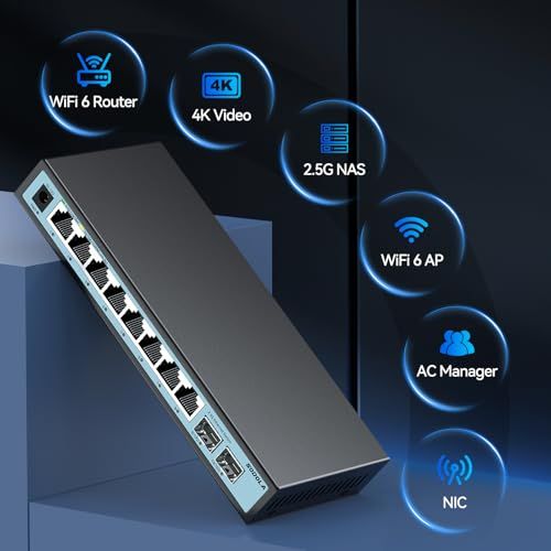 【迅速に発送】Sodola 2.5gbps スイッチングハブ 10ポート（8x2.5G RJ45と2x10G SFP+） 搭載 ファンレス静音設計 机の上に置く 家庭用およびオフィス用 プラグアンドプレイ 非管理型スイッチングハブ