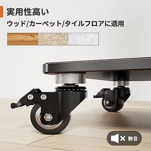 【迅速に発送】Perlegear テレビスタンド キャスター付き 壁寄せ tvスタンド ハイタイプ 移動式 tv stand テレビ台 壁掛け 37-75インチ対応 VESA/横200~600mm/縦100?400mm 耐荷重40kg 6段目高さ調節 左右±3