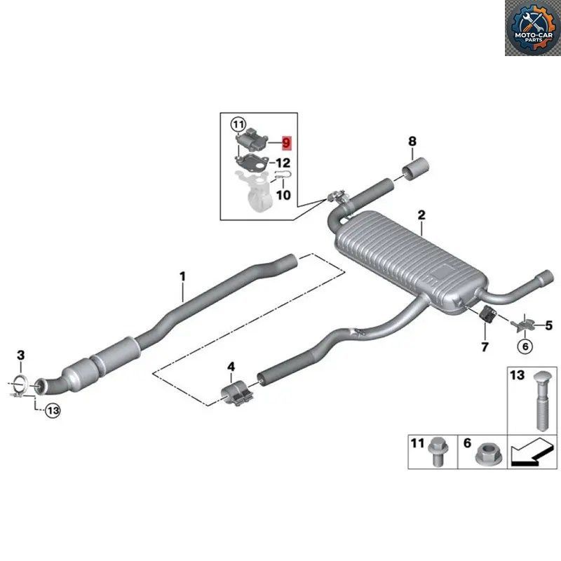 排気バルブアクチュエーター 18308632154 BMW 1シリーズ 3シリーズ 4シリーズ X5 X6 車両エンジン