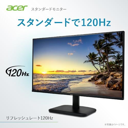 Acer モニター 24.5インチ フルHD 非光沢 IPS 120Hz 1ms(VRB) sRGB 99% AdaptiveSync HDMI 1.4 ミニD-Sub 15ピン スピーカー・ヘッドフォン端子非搭載 VESAマウント対応 ゼロ 86025fa2