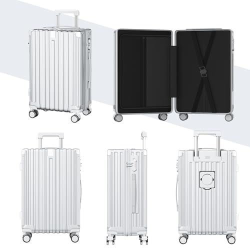 [SupTrip] スーツケース 機内持ち込み 多機能 キャリーケース 大型 超軽量 キャリーバッグ 耐衝撃 USBポート付き カップホルダー付き 充電機能 荷物フック 隠しフック機能 静音 ダブルキャスター 360度回転 修学 泊まる 旅行 343edc84