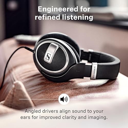 ゼンハイザー HD 599 SE 開放型スタジオヘッドホン、ヘッドホン 有線、プレミアムデザイン、自然でバランスの取れた音質、快適な装着感、音楽、ゲーム、学校、仕事向け、ブラックry bdd074b0