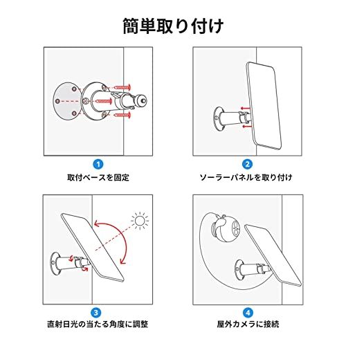 SwitchBot ソーラーパネル 屋外カメラ用 アレクサ - スイッチボット USB-C タイプC式 IP55防水防塵 多角度調整 取付簡単 節電 省エネルギー 急速充電 スマートホームry 79f77a29 SwitchBot ソーラーパネル 屋外カメラ用 アレクサ - スイッチボット USB-C タイプC式 IP55防水防塵 多角度調整 取付簡単 節電 省エネルギー 急速充電 スマートホームry 79f77a29