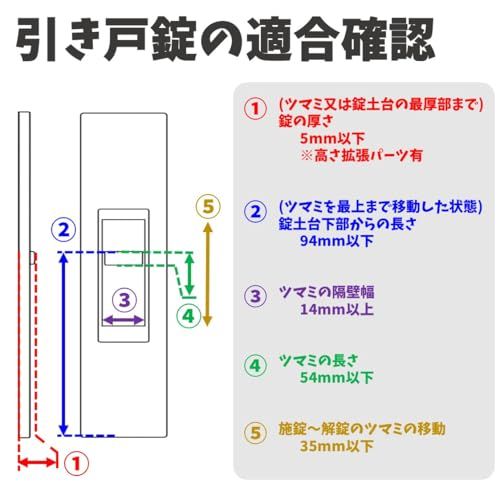 引き戸 戸先 スマートロック用マルチアダプター For (SwitchBot スイッチボット ロック ロックpro ロックプロ ロックUltra ロックウルトラ ロックLite ロックライト CANDYHOUSE キャンディハウス セサミ S 452710df