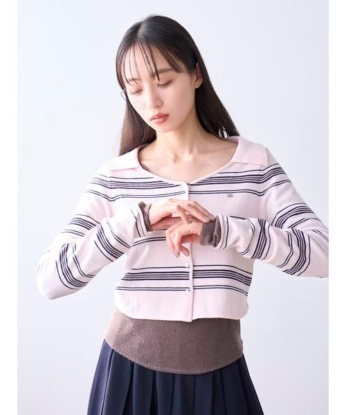 新品 [スナイデル] Sustainaレイヤードニットプルオーバー SWNT255120 レディース LPNK Free Size
