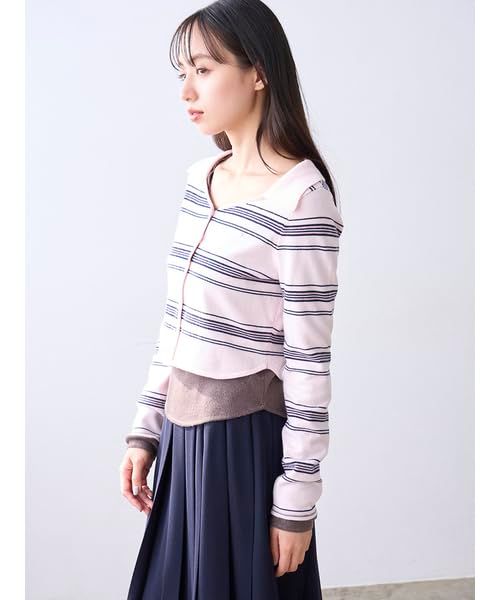 新品 [スナイデル] Sustainaレイヤードニットプルオーバー SWNT255120 レディース LPNK Free Size