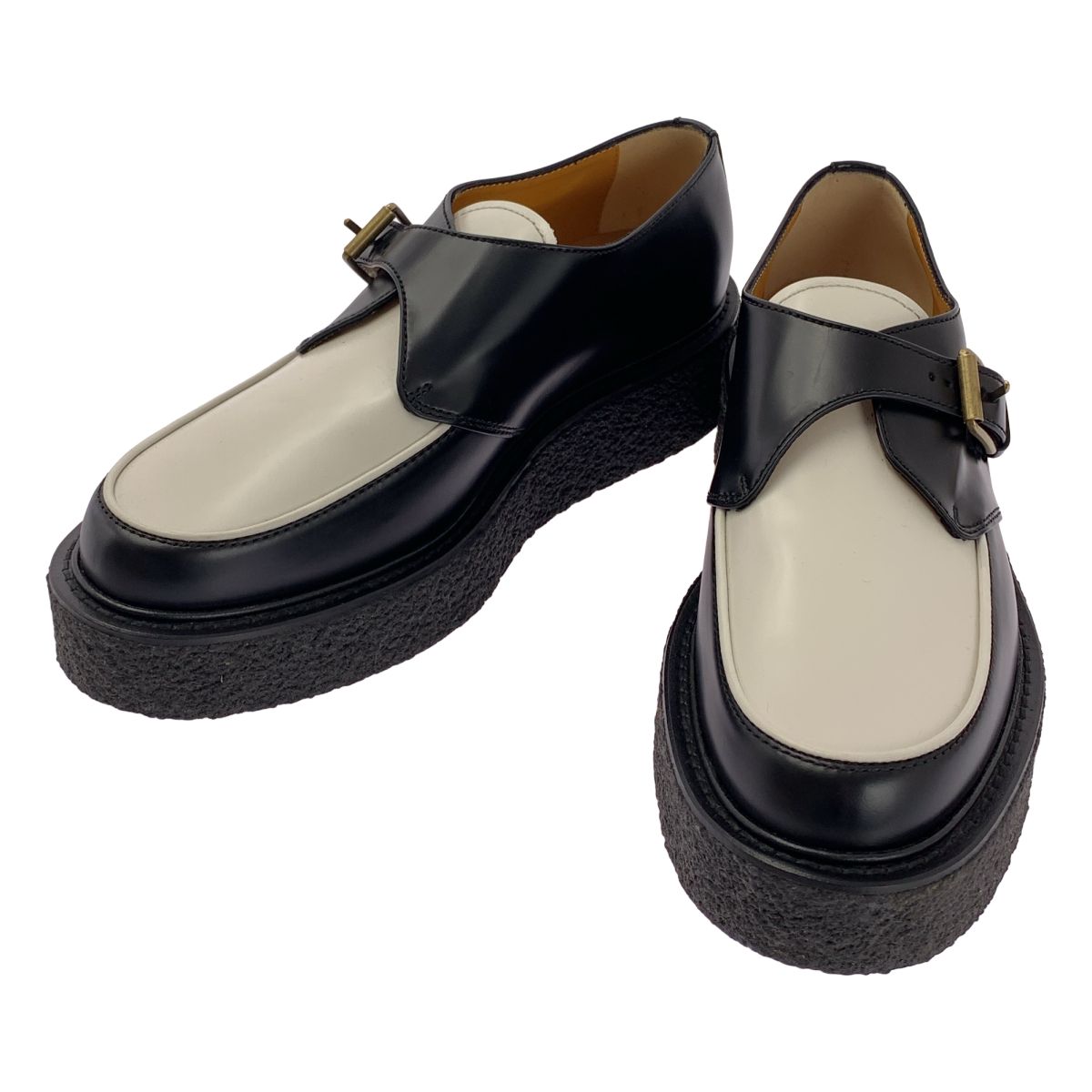 【美品】 TOD'S / トッズ | レザー バイカラー プラットフォーム モカシンローファー | 39 | ホワイト/ブラック | レディース